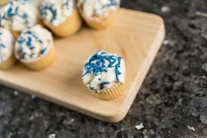Mini Blue & White Cupcakes 12-Pack
