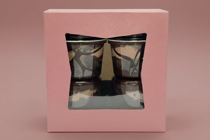 Fudgy Brownie Cakes in a Jar 4-Pack