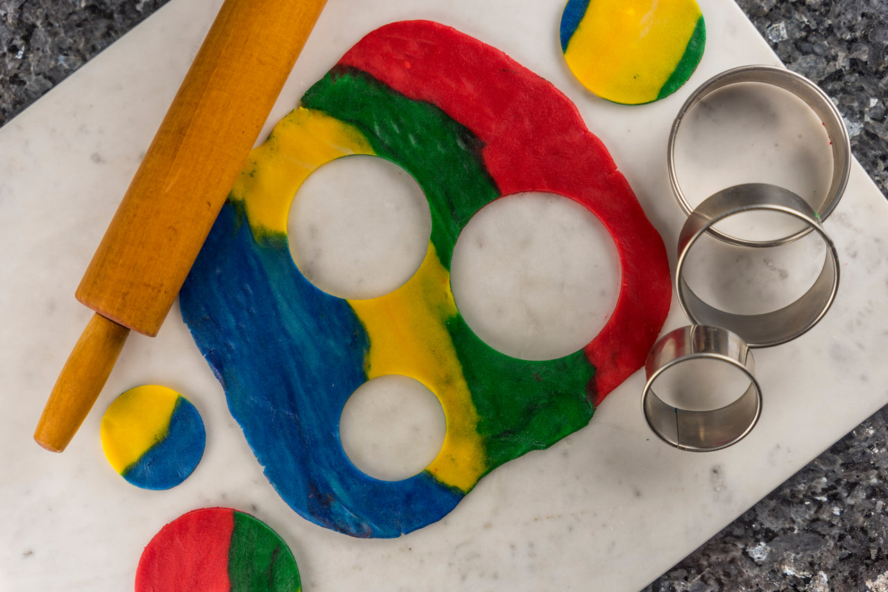 Rainbow Hamantashen Cookie Dough