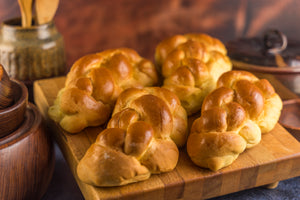 Large Braided Challah Rolls 2-Pack