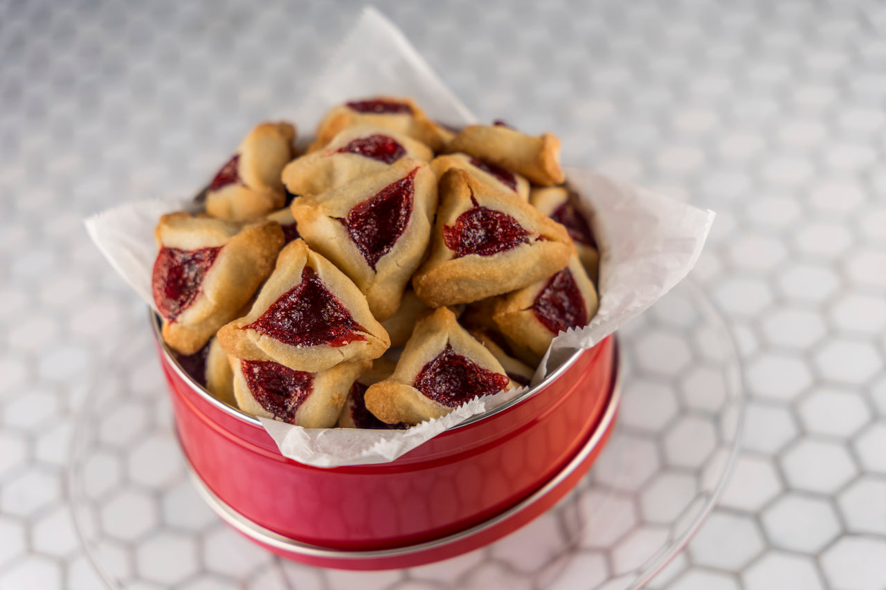 Raspberry Hamantashen Gift Tin