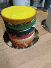 Load image into Gallery viewer, Rainbow Sprinkle cake - Rainbow layers Inside
