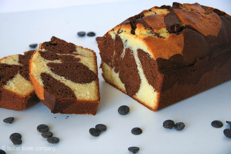 Vanilla or Marble Sponge Loaf Cake