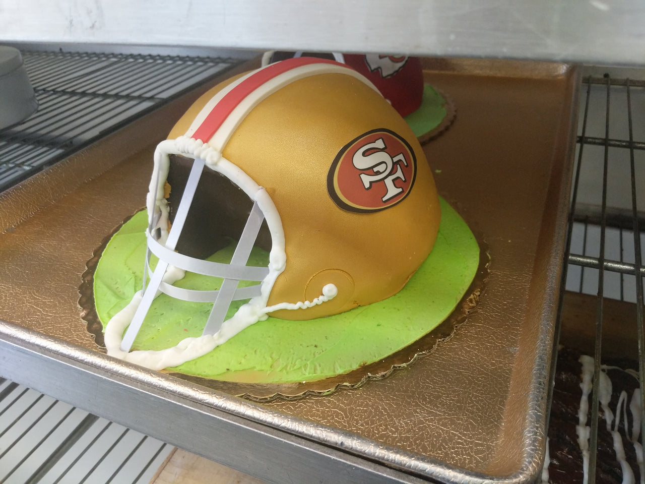 Team Logo Helmet Cake